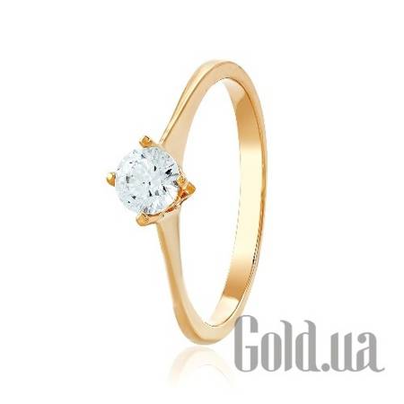 Кольцо Золотое кольцо с  камнем Swarovski, 15.5