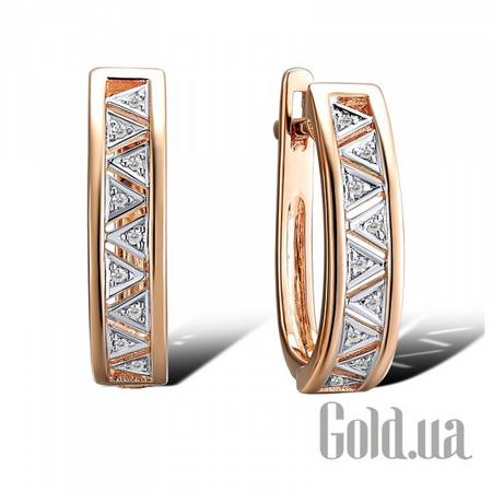 Серьги Золотые серьги с бриллиантами