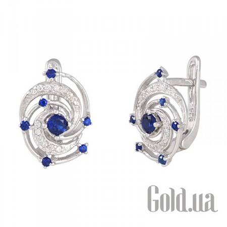 Серьги Серебряные серьги с куб. циркониями