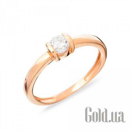 Кольцо Золотое кольцо с куб. цирконием, 17.5