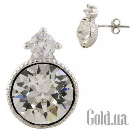 Серьги-гвоздики Серебряные серьги с куб. циркониями