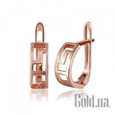 Серьги Серебряные серьги в позолоте