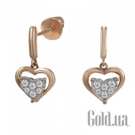 Серьги с подвесками Золотые серьги с бриллиантами