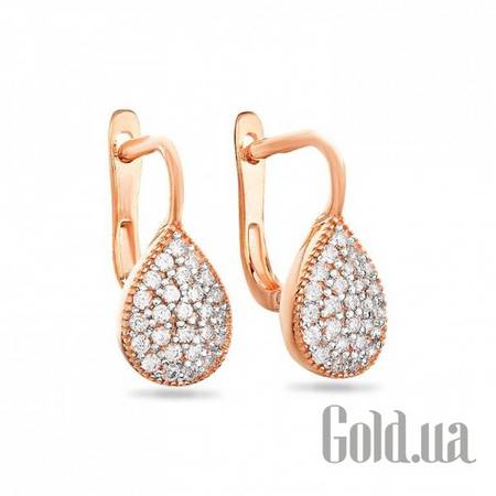 Серьги Золотые серьги с куб. циркониями