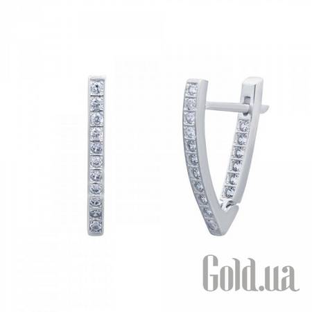 Серьги Серебряные серьги с куб. циркониями