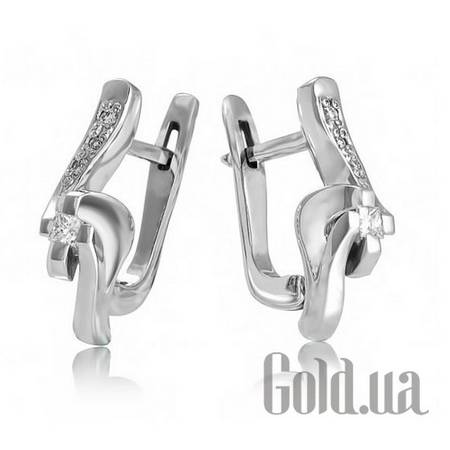 Серьги Золотые серьги с бриллиантами
