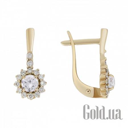 Серьги Золотые серьги с куб. циркониями