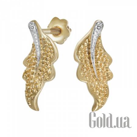 Серьги-гвоздики Золотые серьги с бриллиантами