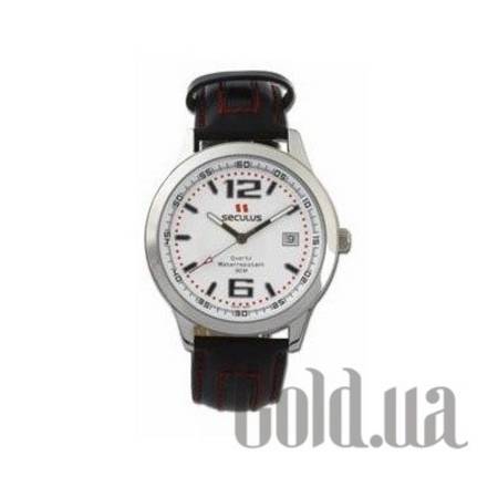 Швейцарские часы Часы 4478.1.515 white ap-n, ss, black leather red stripes