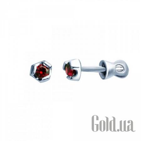 Серьги-гвоздики Серебряные серьги с куб. циркониями