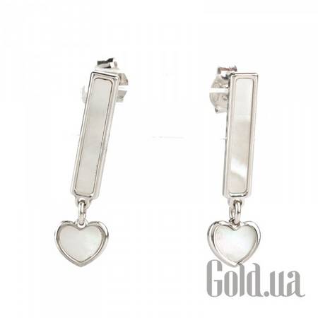 Серьги с подвесками Серебряные серьги с перламутром