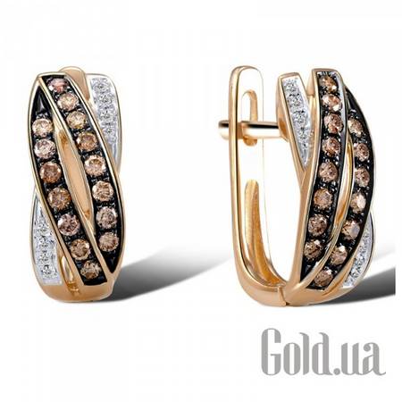 Серьги Золотые серьги с бриллиантами