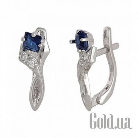 Серьги Серебряные серьги с куб. циркониями
