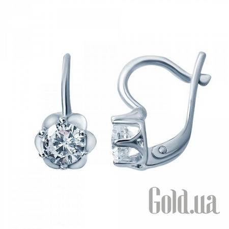 Серьги Серебряные серьги с куб. циркониями