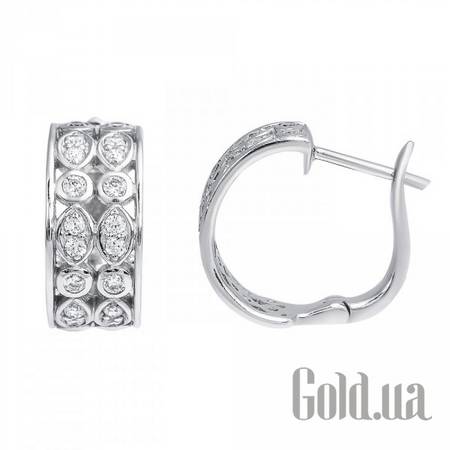 Серьги Серебряные серьги с куб. циркониями