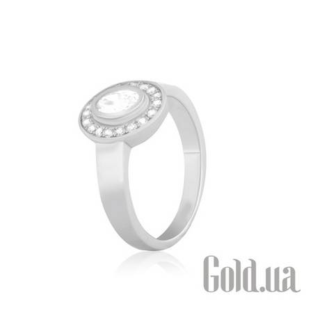 Кольцо Серебряное кольцо с куб. циркониями, 18