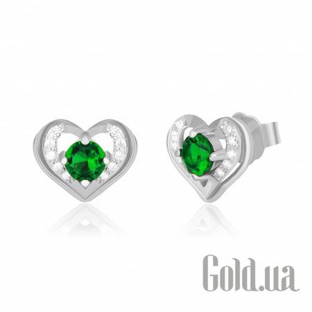 Серьги-гвоздики Silvex925 Серебряные серьги с куб. циркониями