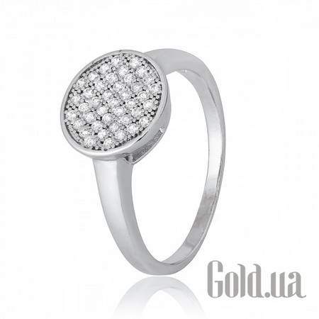 Кольцо Серебряное кольцо с куб. циркониями, 17
