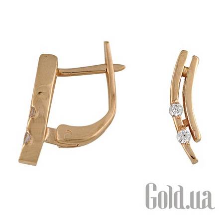 Серьги Золотые серьги с куб. циркониями