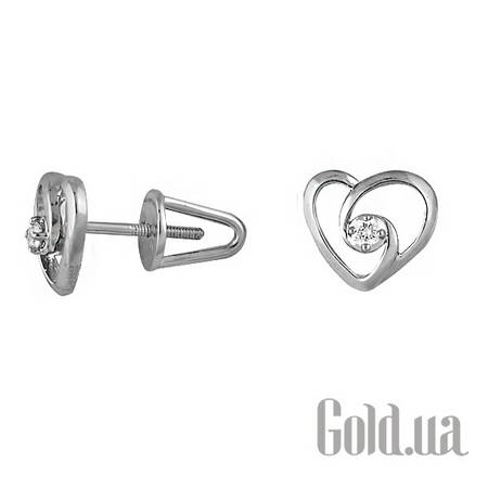 Серьги-гвоздики Золотые серьги с бриллиантами