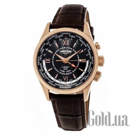 Швейцарские часы gold black dial 100508.146L GMT