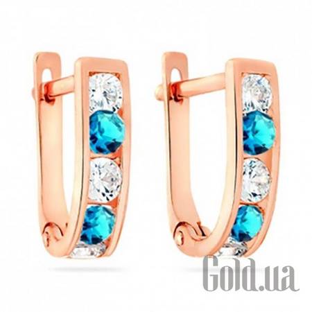 Детские серьги Золотые серьги с куб. циркониями