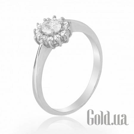 Кольцо Серебряное кольцо с  куб. циркониями, 18