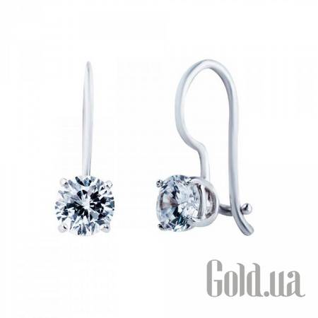 Серьги Серебряные серьги с куб. циркониями