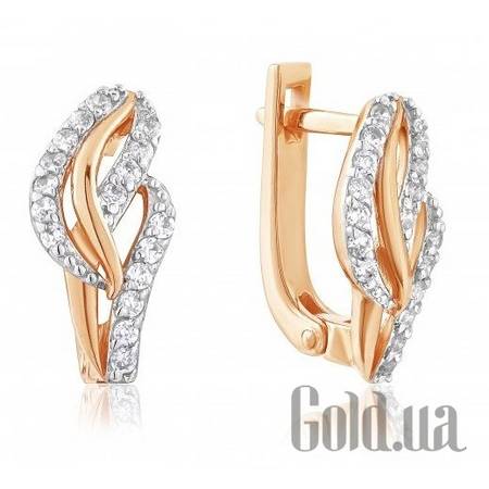 Серьги Золотые серьги с куб. циркониями