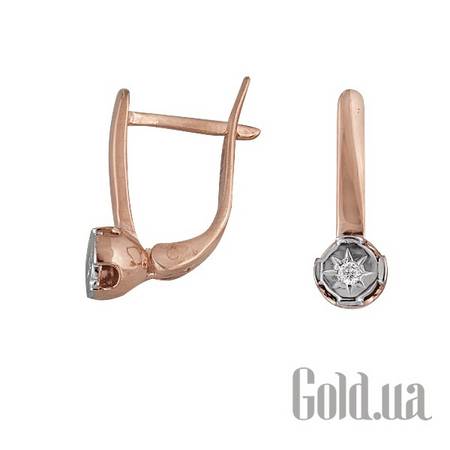 Серьги Золотые серьги с бриллиантами
