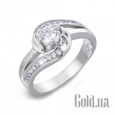 Кольцо Серебряное кольцо с куб. циркониями, 19.5