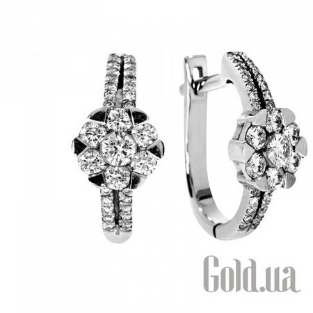 Серьги Золотые серьги с бриллиантами