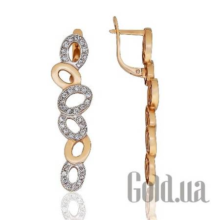 Серьги Золотые серьги с куб.циркониями