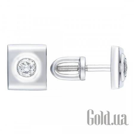 Серьги-гвоздики Золотые серьги с бриллиантами