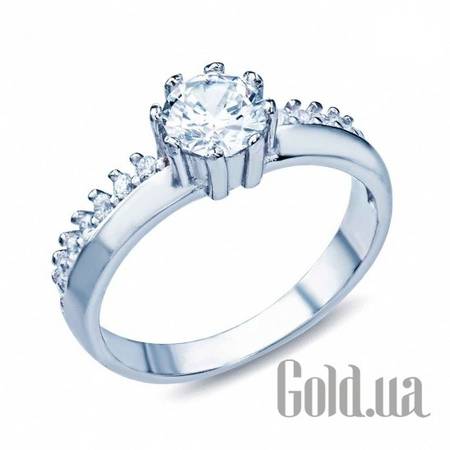 Кольцо Серебряное кольцо с куб. циркониями, 16