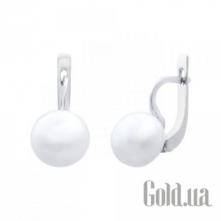 Серьги Серебряные серьги с жемчугом