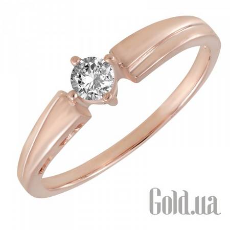Кольцо Золотое кольцо с бриллиантом 0,15 карат, 17.5