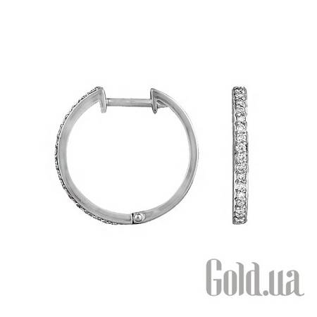 Серьги-кольца Золотые серьги с бриллиантами