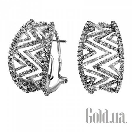 Серьги Золотые серьги с бриллиантами