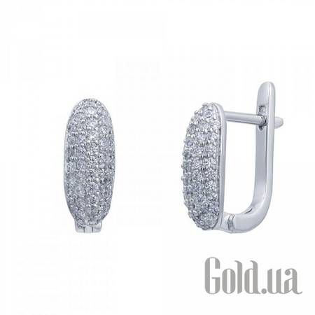 Серьги Серебряные серьги с куб. циркониями