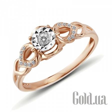 Кольцо Золотое кольцо с бриллиантами, 16.5