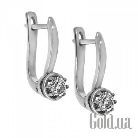 Серьги Золотые серьги с бриллиантами