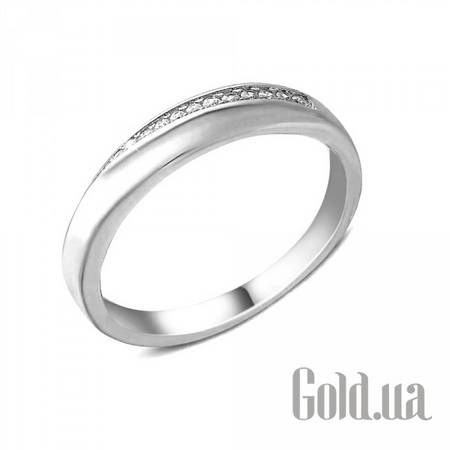 Обручальное кольцо Серебряное обручальное кольцо с куб. циркониями, 17.5