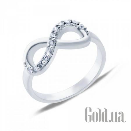 Женские кольца Akvamarin Женское серебряное кольцо с куб. циркониями, 15.5