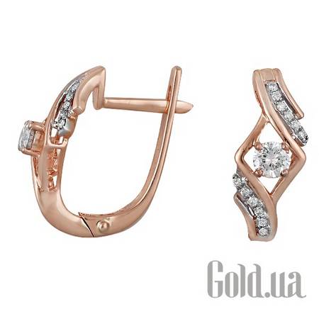 Серьги Золотые серьги с бриллиантами