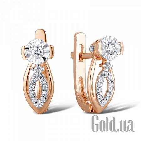 Серьги Золотые серьги с бриллиантами