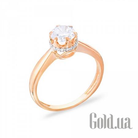 Кольцо Золотое кольцо с куб. циркониями, 16.5