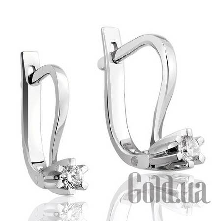 Серьги Золотые серьги с кристаллами 