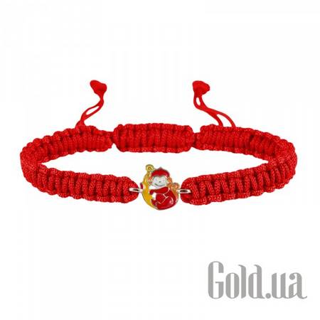 Браслет Детский браслет из нейлоновой нити с серебром и эмалью