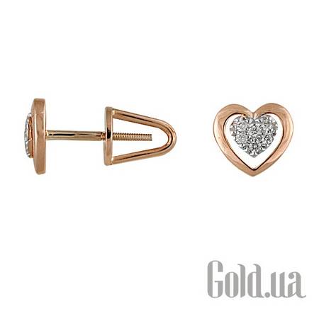Серьги-гвоздики Золотые серьги с бриллиантами